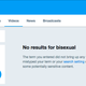 A video search for “bisexual” on Twitter performed Tuesday. (Screengrab: Twitter)